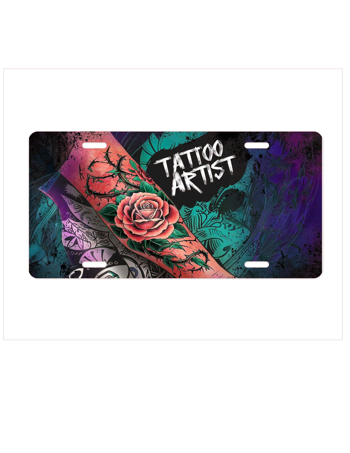 Tattoo Artist License Plate: Custom Studio Decor