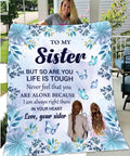 Sisterly Love Velveteen Plush Blanket, Cozy Gift for Sisters, Inspirational Throw Blanket, Birthday Gift, Heartwarming Home Decor