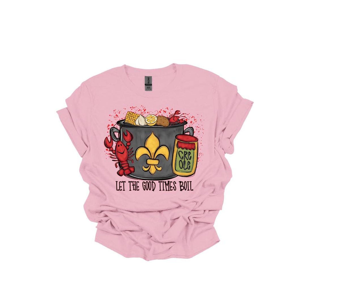 Crawfish Boil Shirt: Let The Good Times Boil, Gildan Softstyle