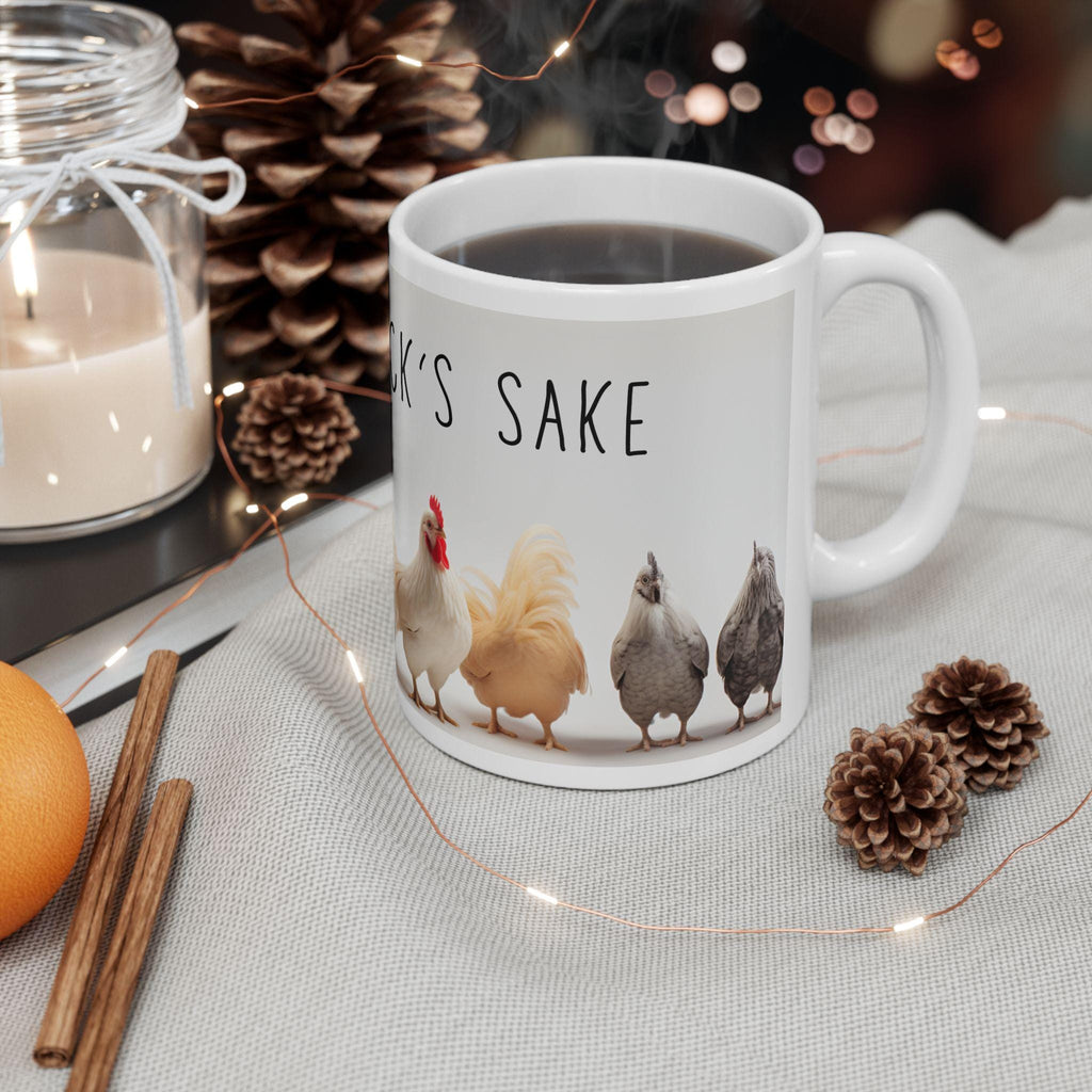Charming Chicken Mug: Funny Poultry Lover Gift, Rustic Farmhouse Decor