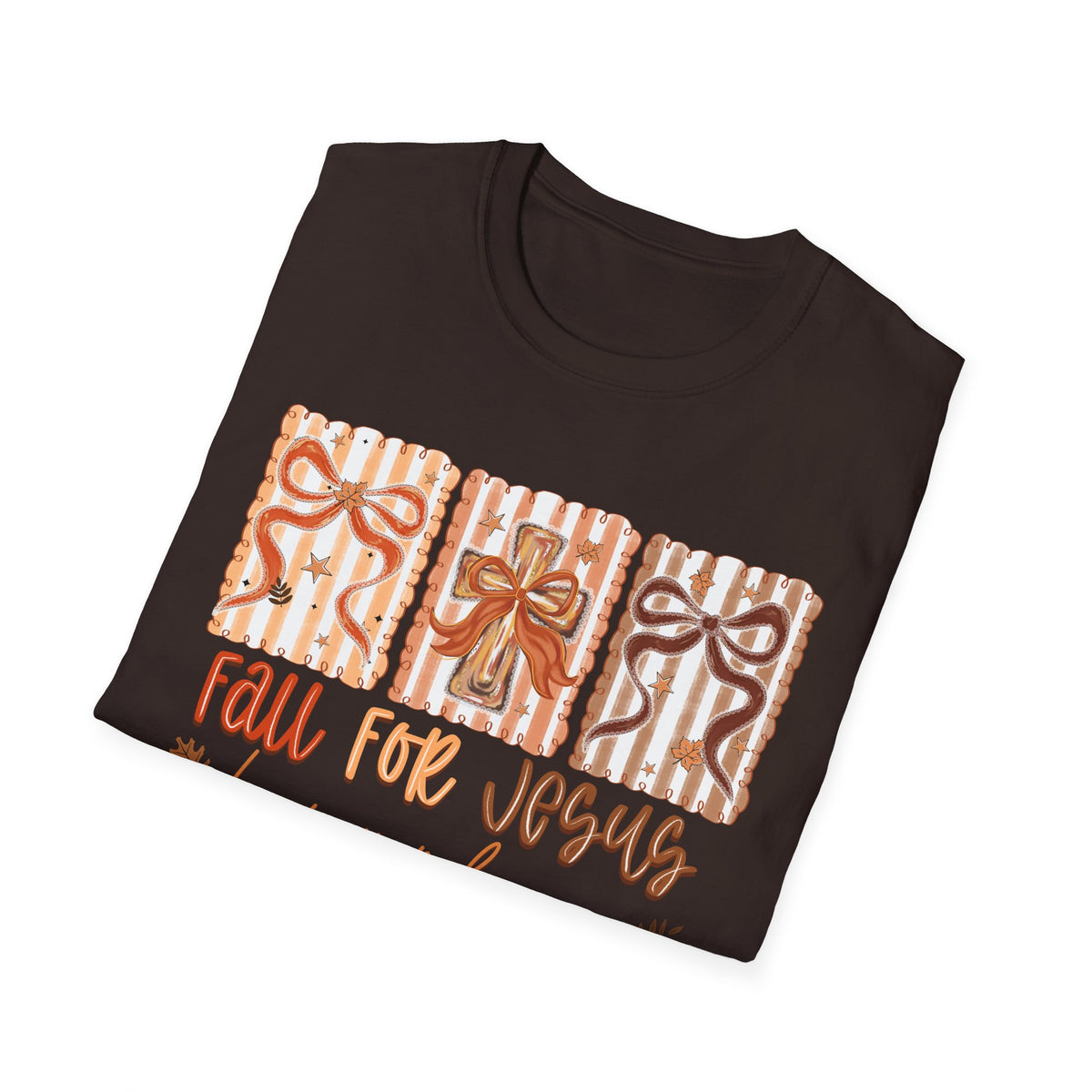 Fall for Jesus Unisex Softstyle T-Shirt | Christian Apparel | Inspirational Shirt | Faith-Based Gift | Religious Clothing