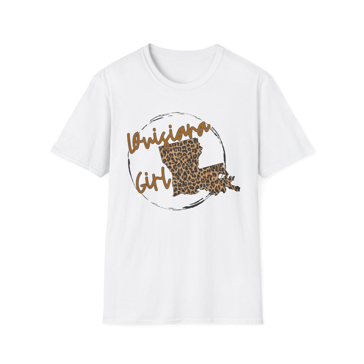 Louisiana Leopard State Silhouette T-Shirt | Louisiana Girl
