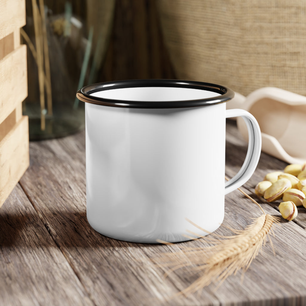Brewed for the Outdoors Enamel Mug | Camper Mountain Coffee Camp Cup