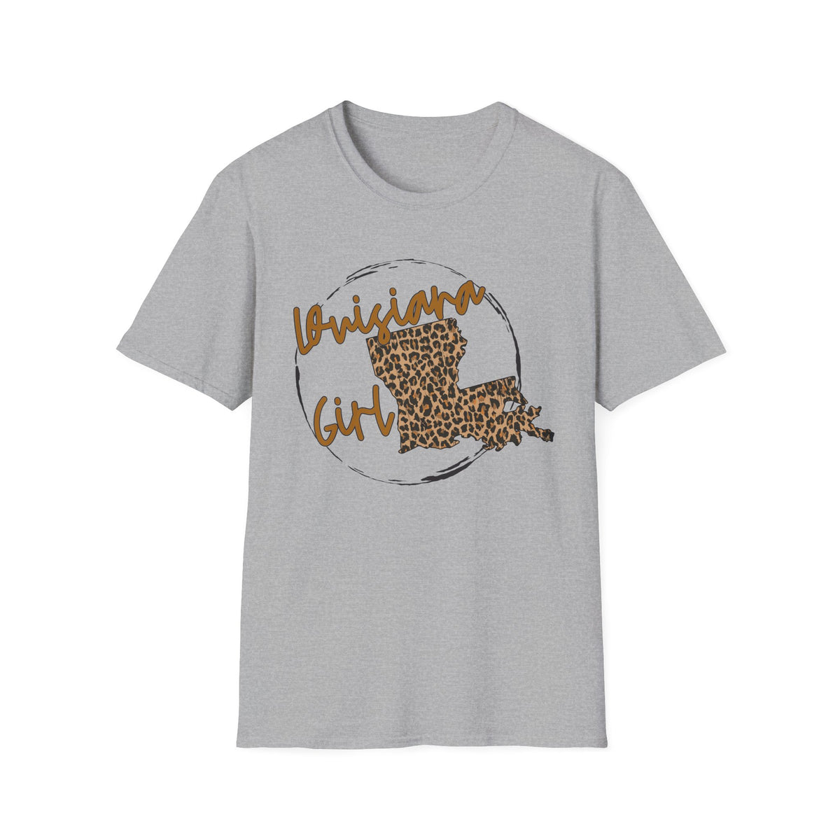 Louisiana Leopard State Silhouette T-Shirt | Louisiana Girl