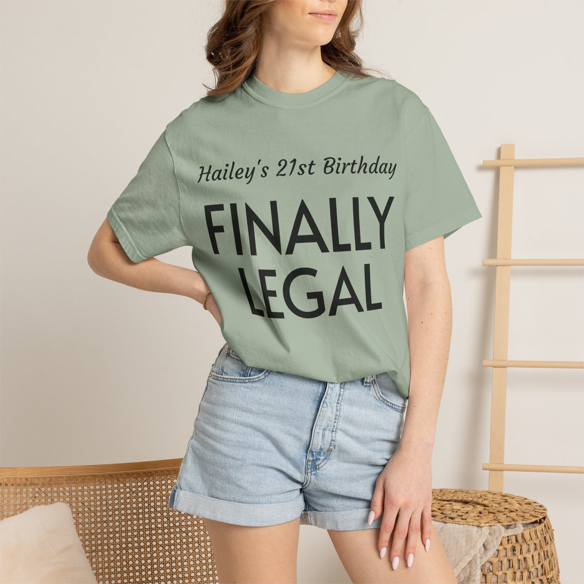 Finally Legal 21st Birthday T-Shirt — Personalized "Hailey's 21st Birthday" Celebration Tee