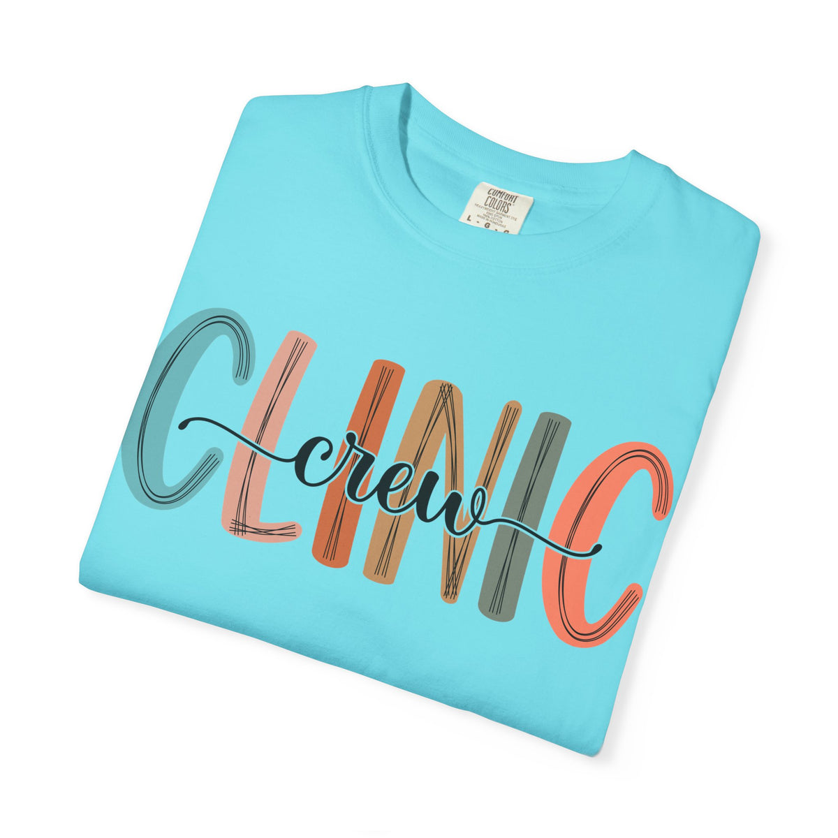 Clinic Crew T-Shirt, Unisex Garment-Dyed Tee, Healthcare Worker Apparel, Gifts for Medical Staff, Casual Everyday Wear