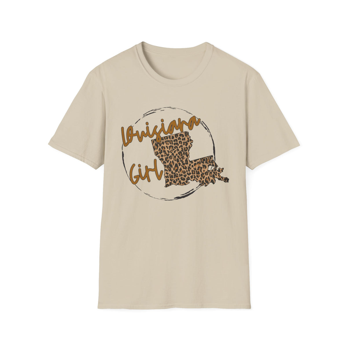 Louisiana Leopard State Silhouette T-Shirt | Louisiana Girl
