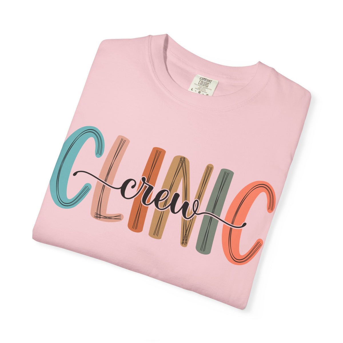Clinic Crew T-Shirt, Unisex Garment-Dyed Tee, Healthcare Worker Apparel, Gifts for Medical Staff, Casual Everyday Wear