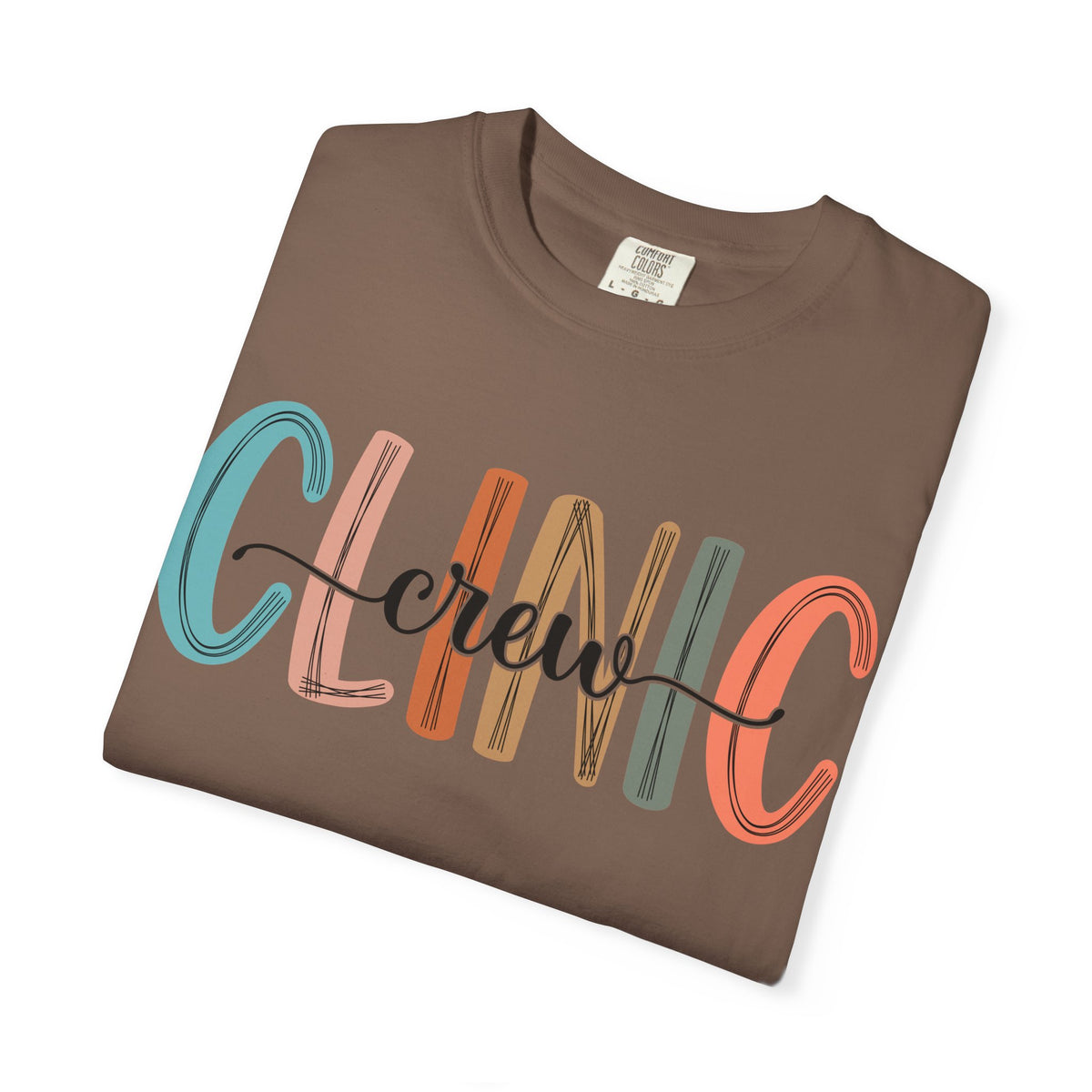 Clinic Crew T-Shirt, Unisex Garment-Dyed Tee, Healthcare Worker Apparel, Gifts for Medical Staff, Casual Everyday Wear