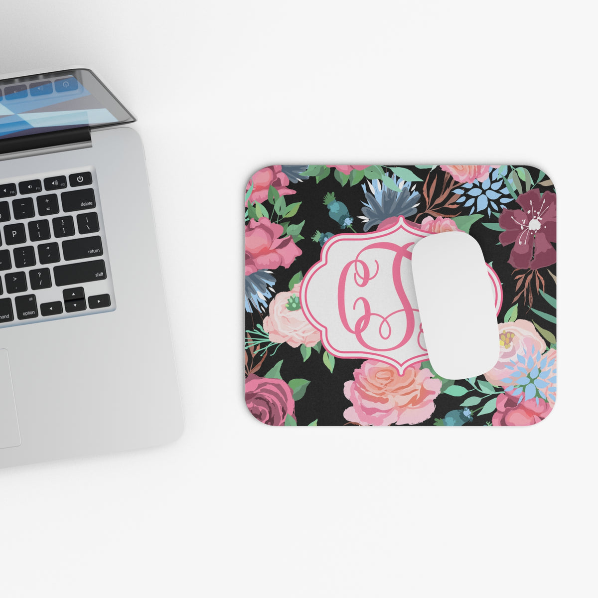 Floral Personalized Mouse Pad | Stylish Desk Accessory | Gift for Her, Office Decor, Monogrammed Mouse Pad, Computer Accessory, Floral [...]