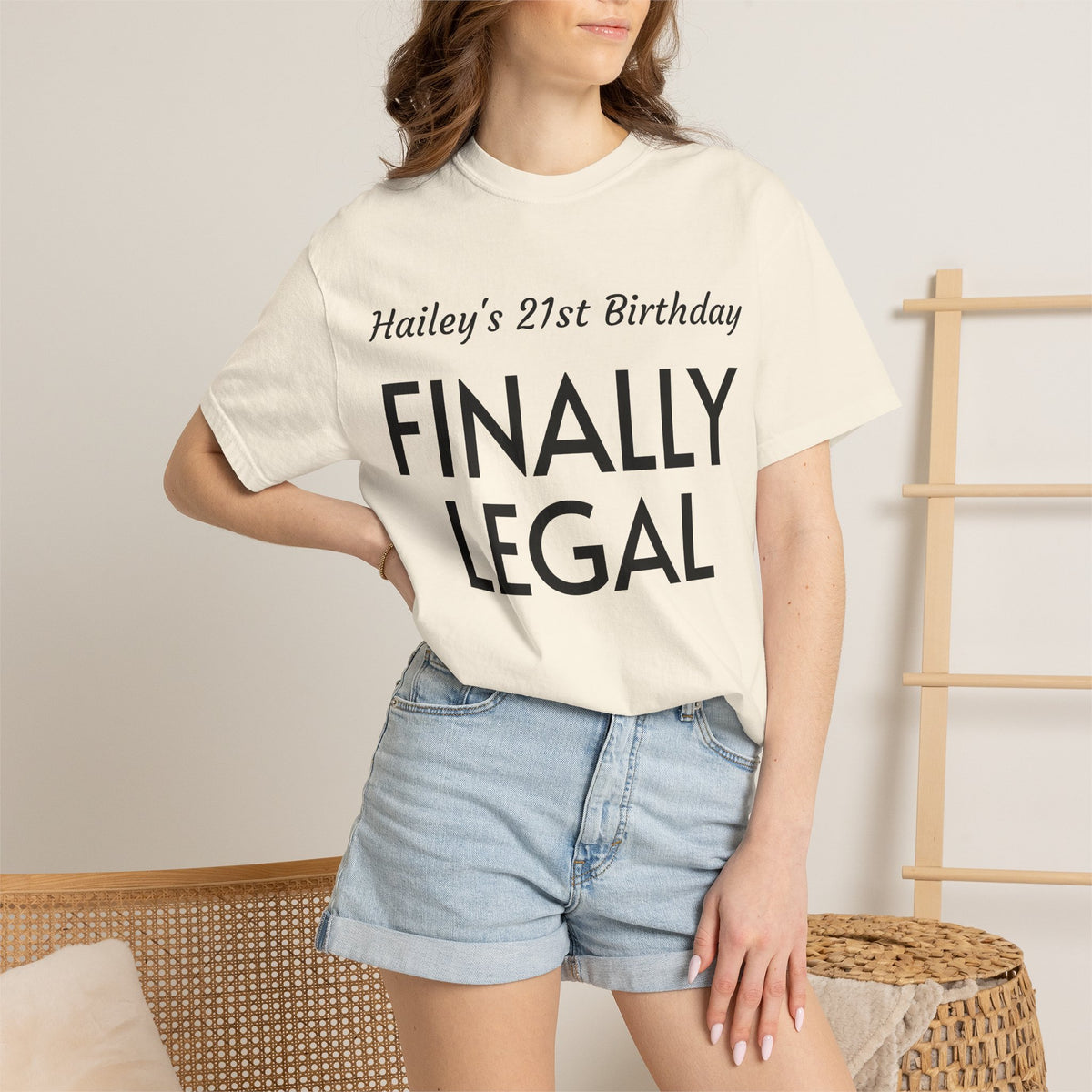 Finally Legal 21st Birthday T-Shirt — Personalized "Hailey's 21st Birthday" Celebration Tee
