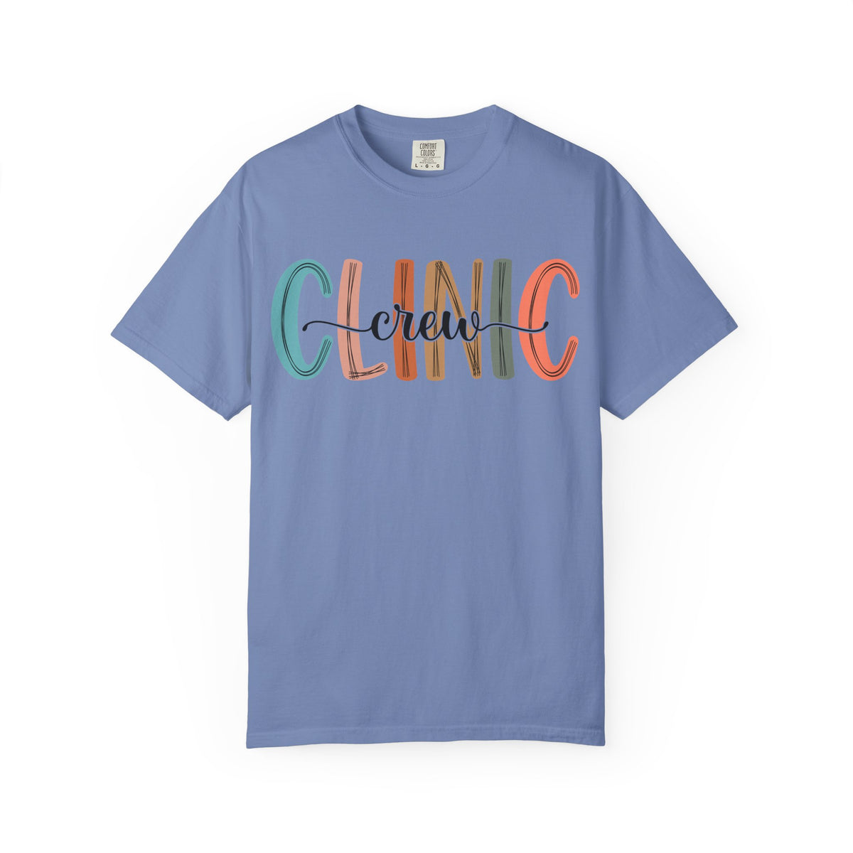 Clinic Crew T-Shirt, Unisex Garment-Dyed Tee, Healthcare Worker Apparel, Gifts for Medical Staff, Casual Everyday Wear