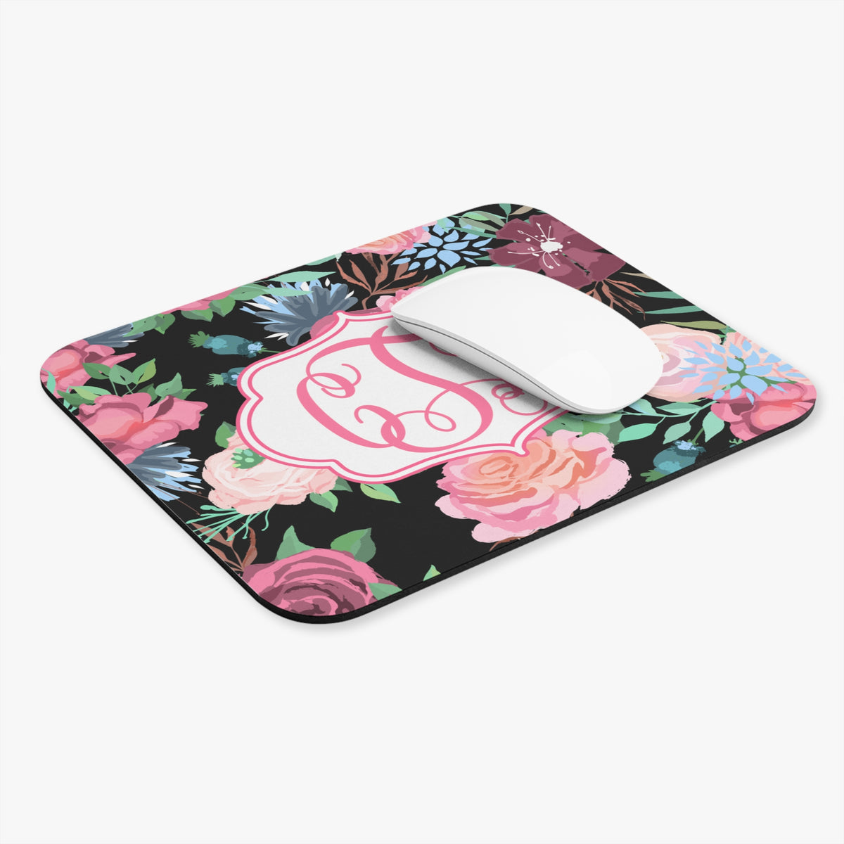 Floral Personalized Mouse Pad | Stylish Desk Accessory | Gift for Her, Office Decor, Monogrammed Mouse Pad, Computer Accessory, Floral [...]