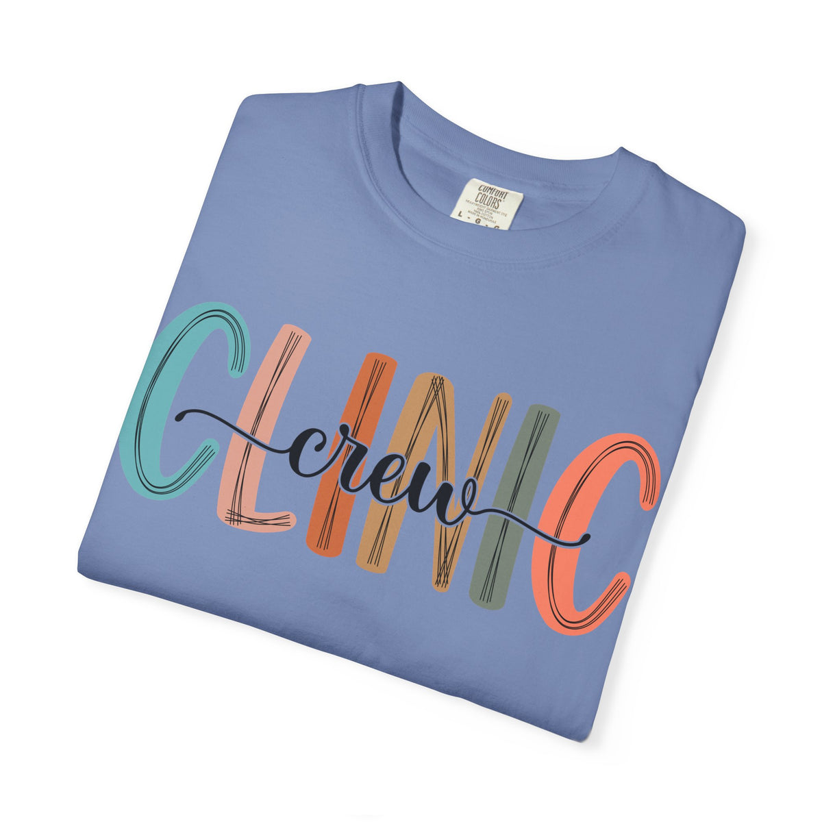Clinic Crew T-Shirt, Unisex Garment-Dyed Tee, Healthcare Worker Apparel, Gifts for Medical Staff, Casual Everyday Wear