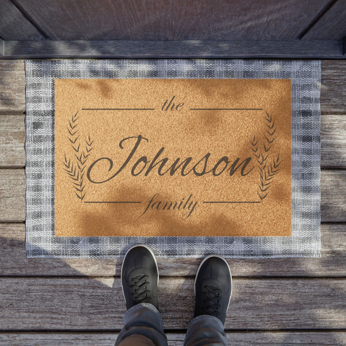 Custom Family Doormat - Personalized Welcome Mat, Housewarming Gift, Front Door Rug, Home Decor, Family Name Doormat