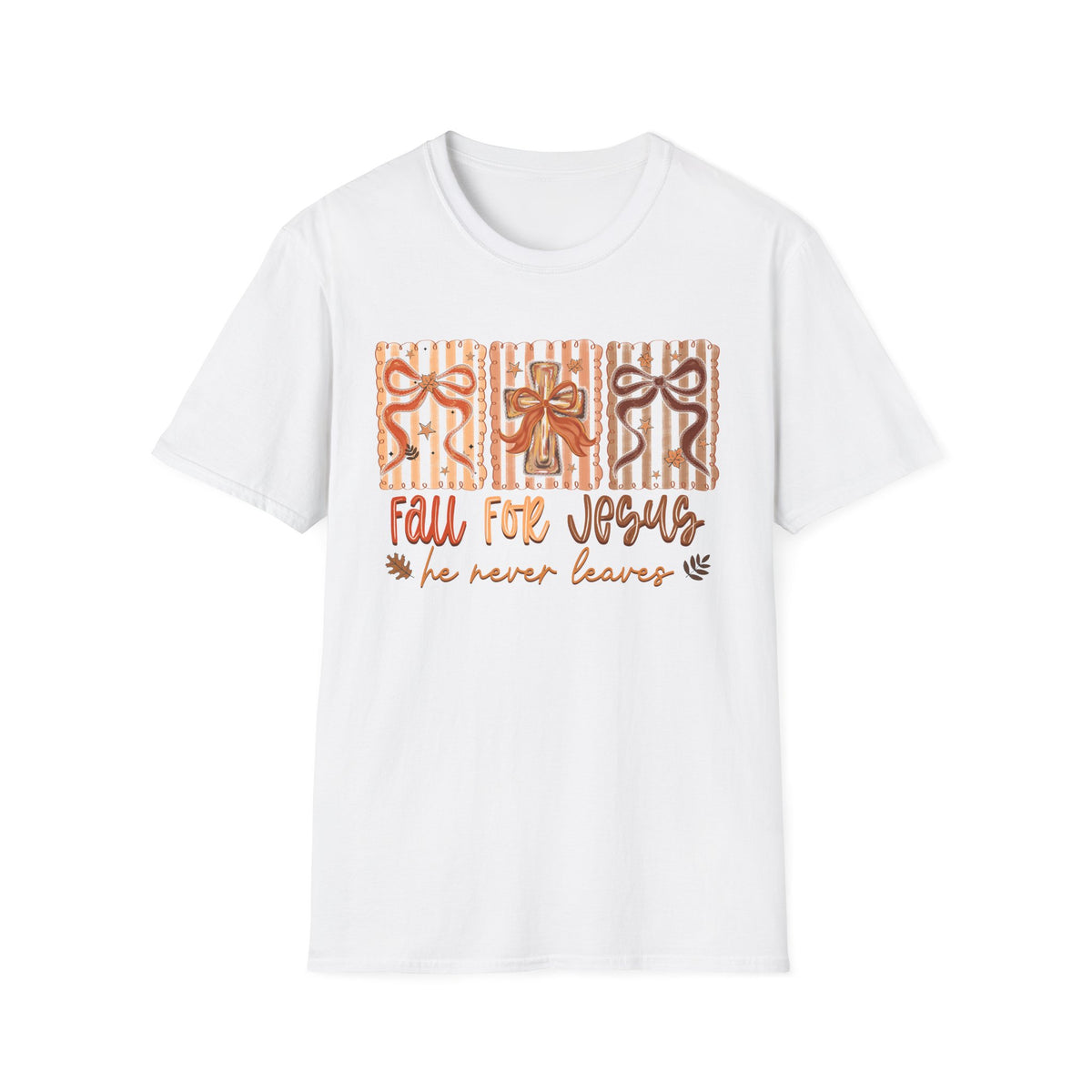 Fall for Jesus Unisex Softstyle T-Shirt | Christian Apparel | Inspirational Shirt | Faith-Based Gift | Religious Clothing
