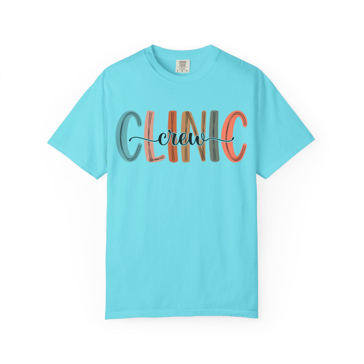 Clinic Crew T-Shirt, Unisex Garment-Dyed Tee, Healthcare Worker Apparel, Gifts for Medical Staff, Casual Everyday Wear