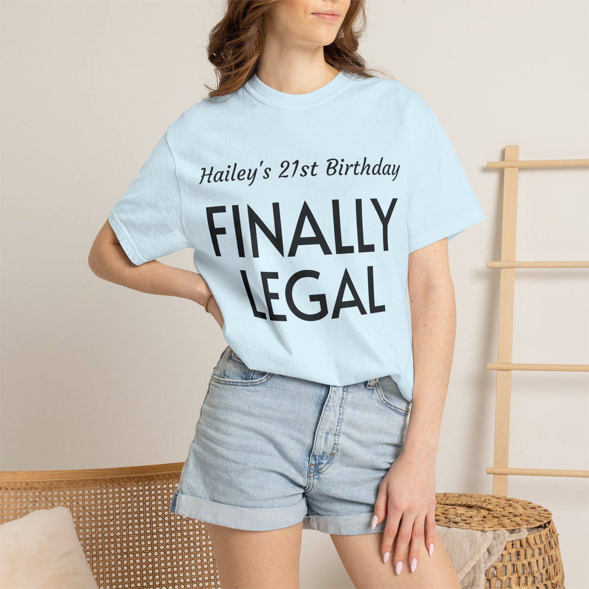 Finally Legal 21st Birthday T-Shirt — Personalized "Hailey's 21st Birthday" Celebration Tee
