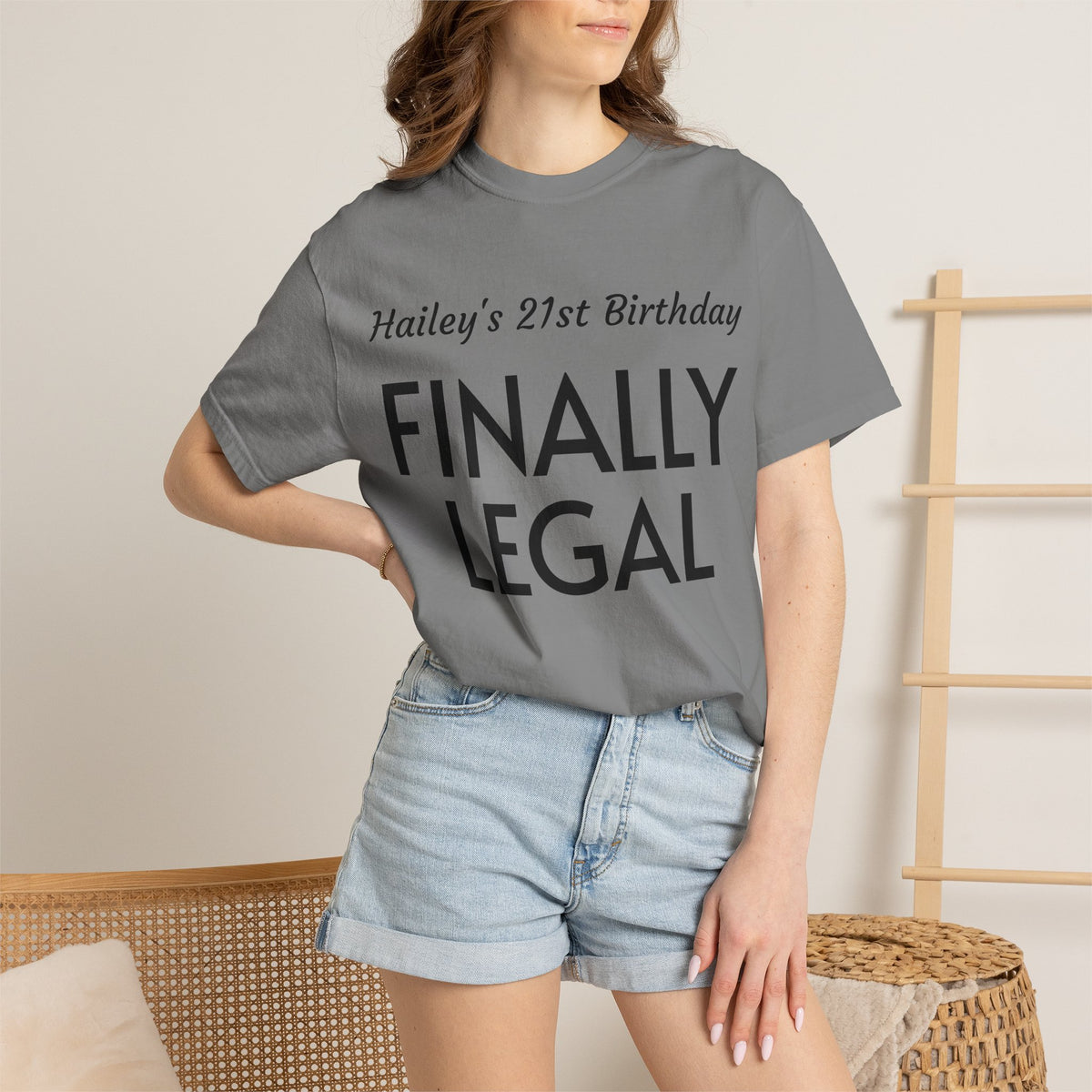 Finally Legal 21st Birthday T-Shirt — Personalized "Hailey's 21st Birthday" Celebration Tee