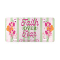 Faith Over Fear vanity plate | Floral stripes, Isaiah 41:10