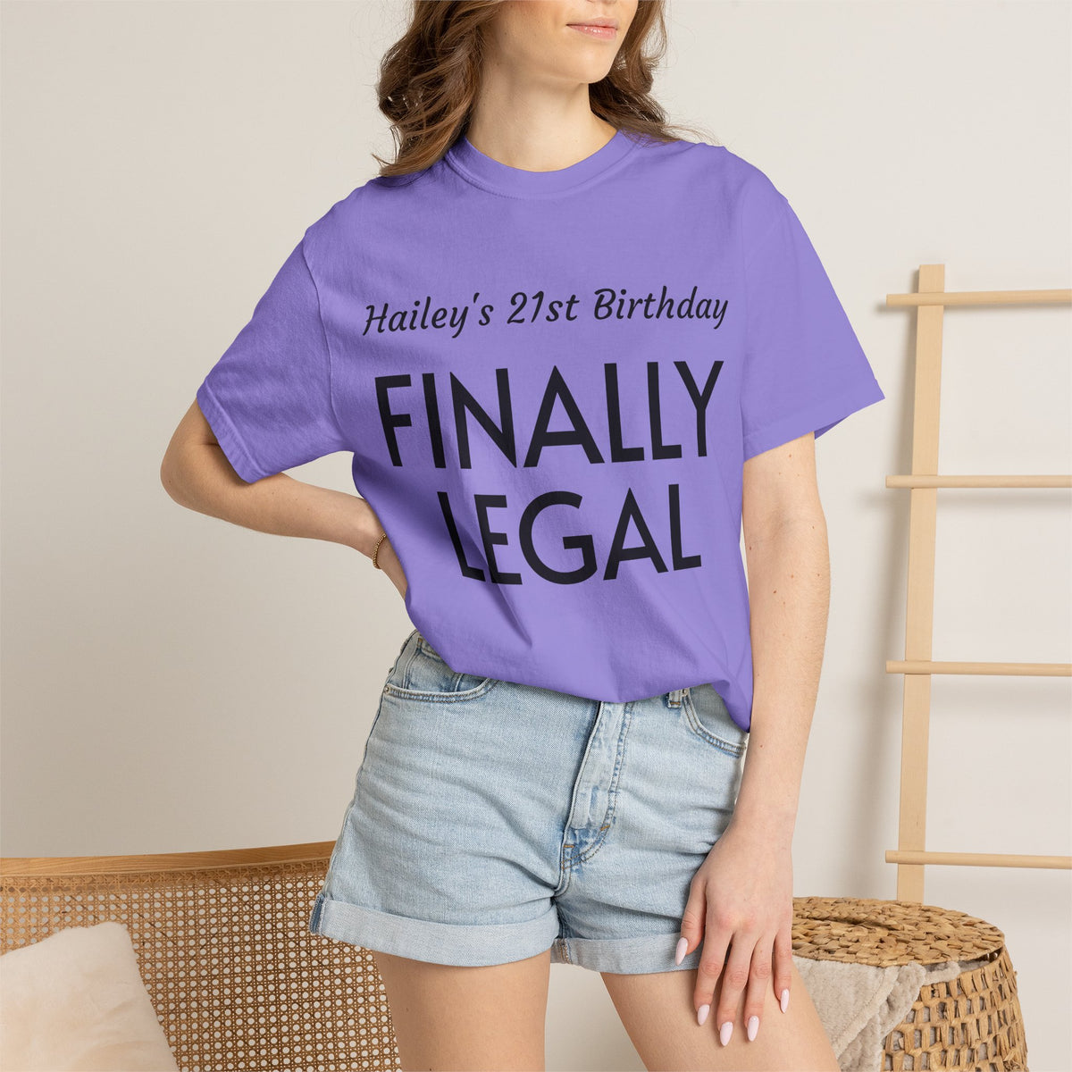 Finally Legal 21st Birthday T-Shirt — Personalized "Hailey's 21st Birthday" Celebration Tee