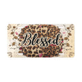Blessed Leopard Floral Vanity Plate | Decorative License Frame