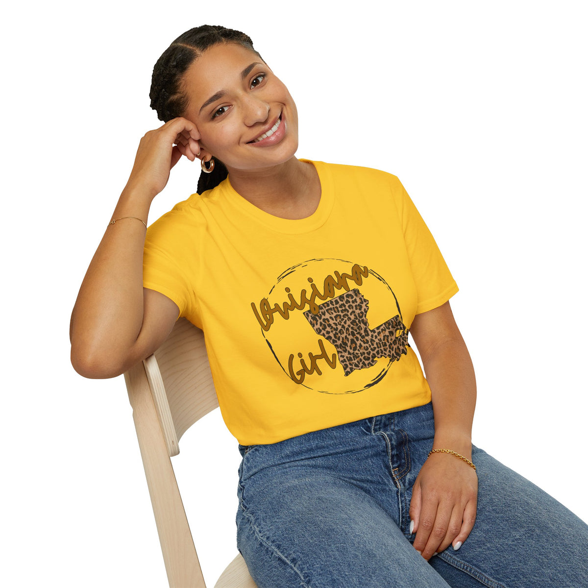 Louisiana Leopard State Silhouette T-Shirt | Louisiana Girl