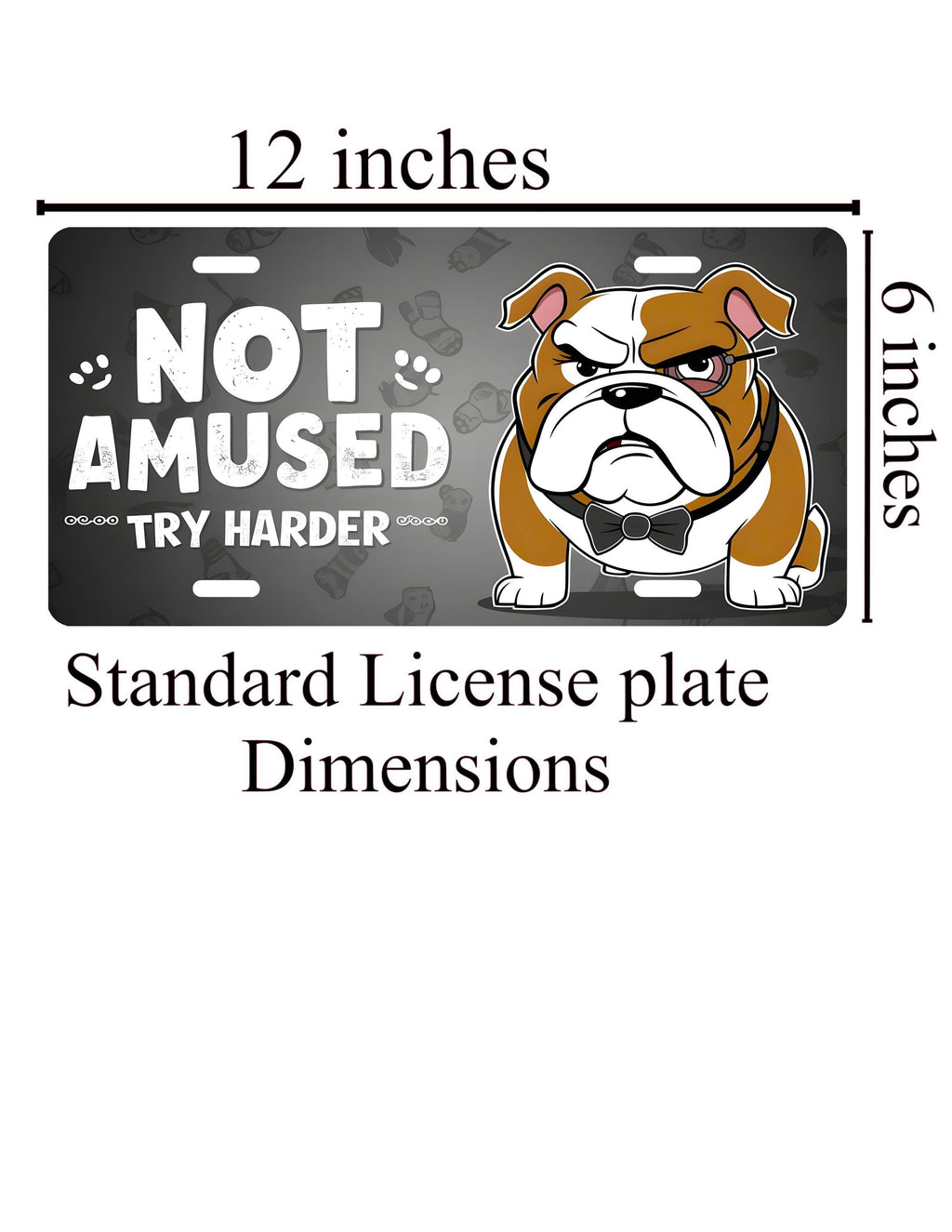 Funny Bulldog License Plate: Sarcastic Car Decor, Dog Lover Gift