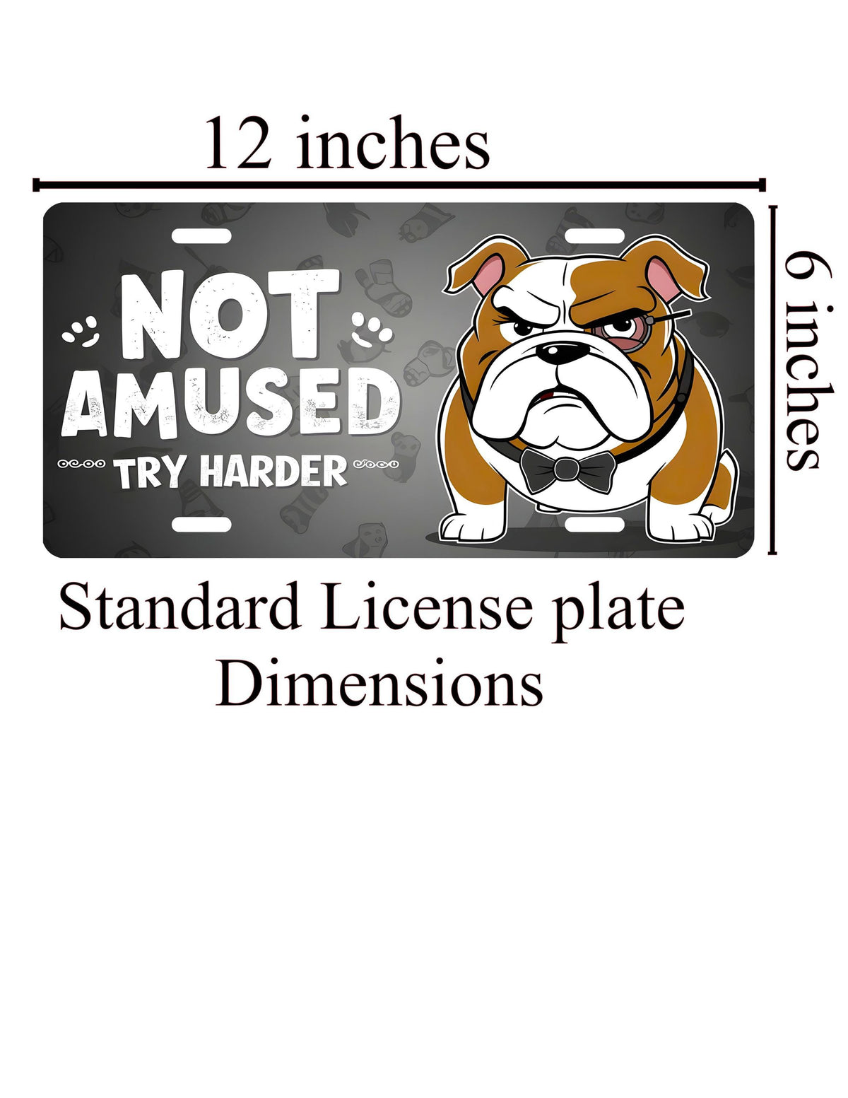 Funny Bulldog License Plate: Sarcastic Car Decor, Dog Lover Gift