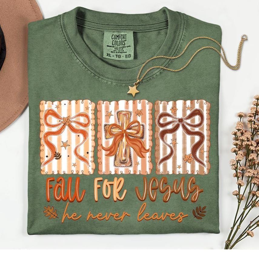 Comfort Colors Fall For Jesus Shirt: Christian Autumn T-Shirt