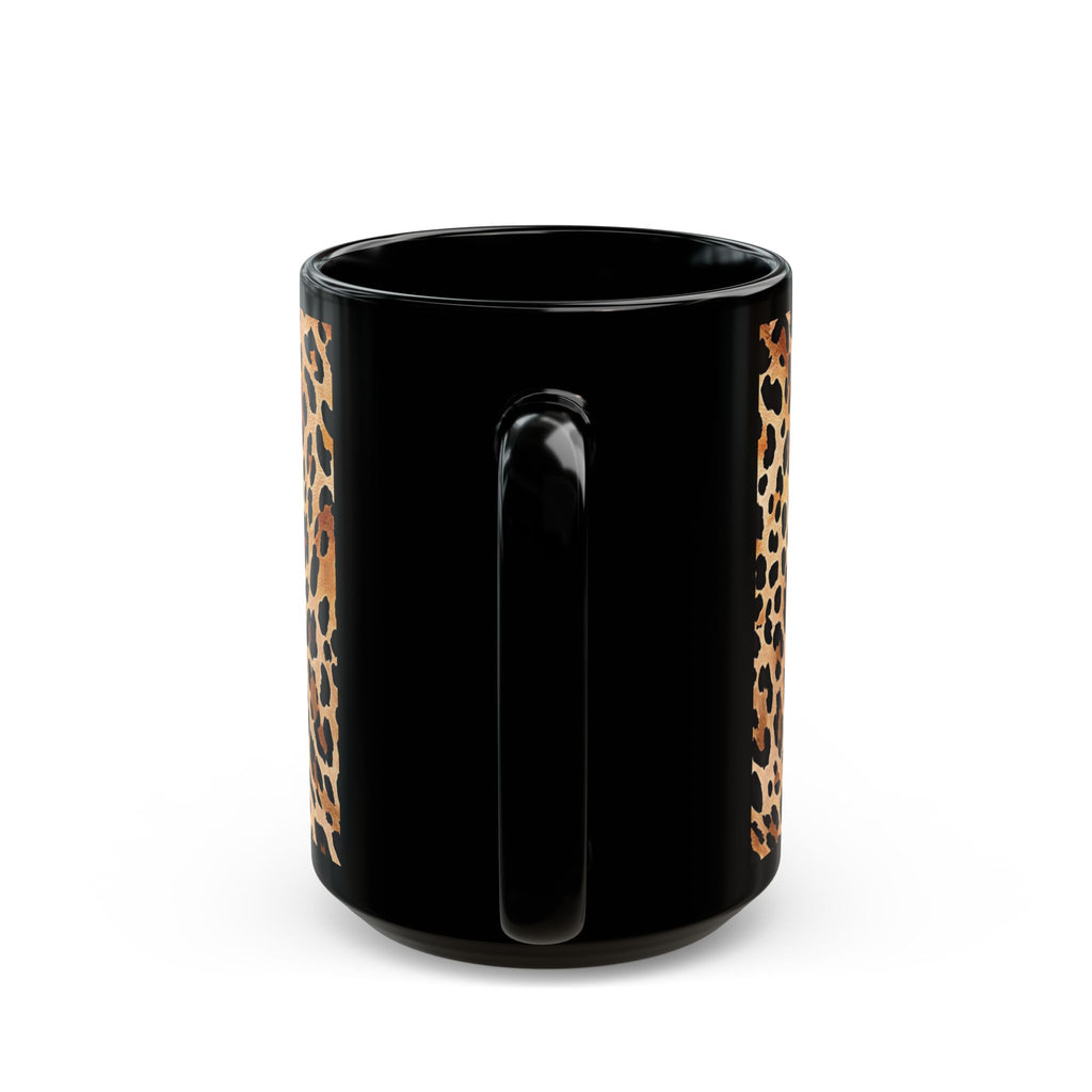 Leopard Print Coffee Mug | Black Ceramic Mug