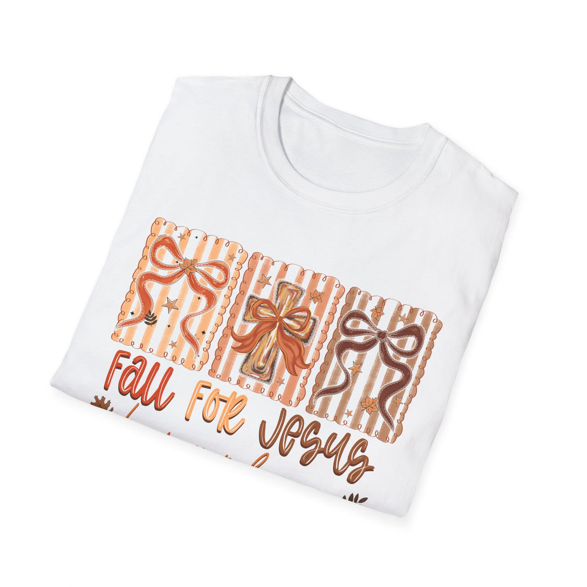 Fall for Jesus Unisex Softstyle T-Shirt | Christian Apparel | Inspirational Shirt | Faith-Based Gift | Religious Clothing