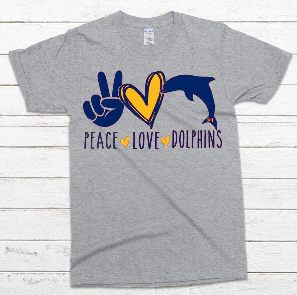 Custom School Spirit Shirt: Peace Love Mascot Game Day Tee