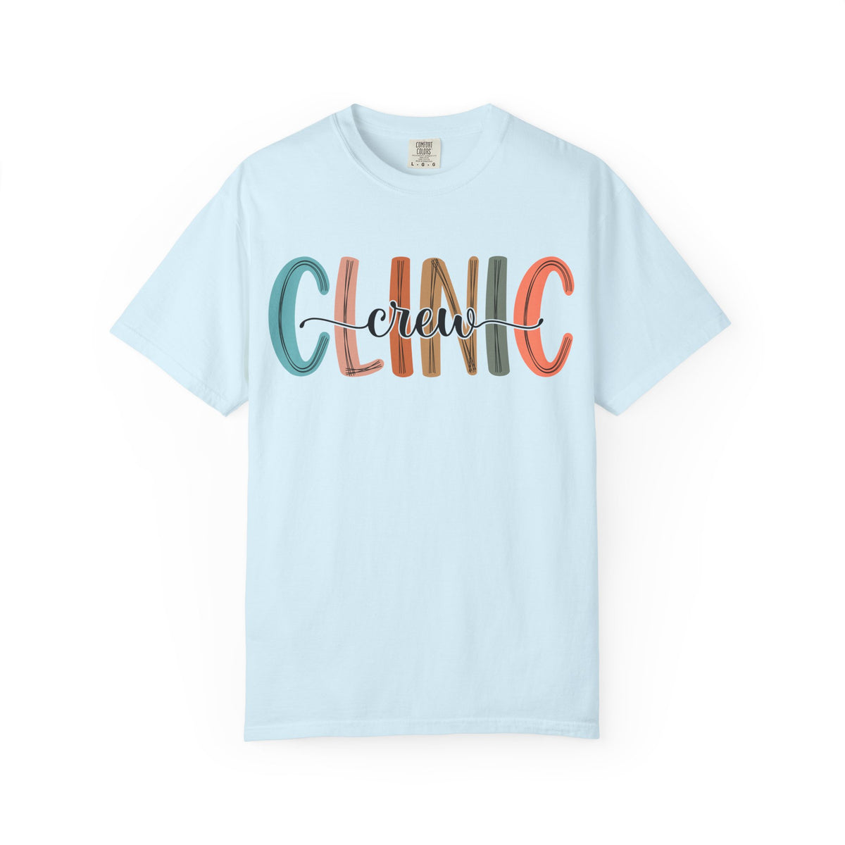 Clinic Crew T-Shirt, Unisex Garment-Dyed Tee, Healthcare Worker Apparel, Gifts for Medical Staff, Casual Everyday Wear
