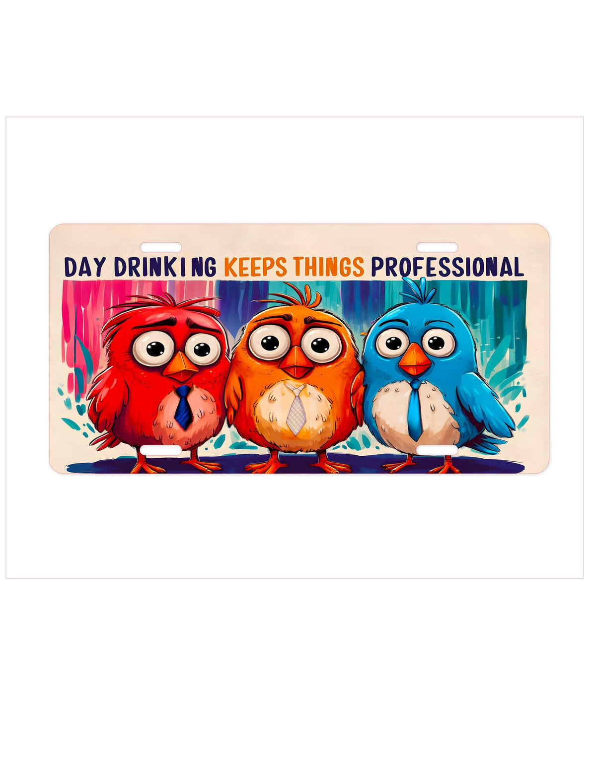 Sarcastic Bird License Plate: Funny Car Quote Decoration