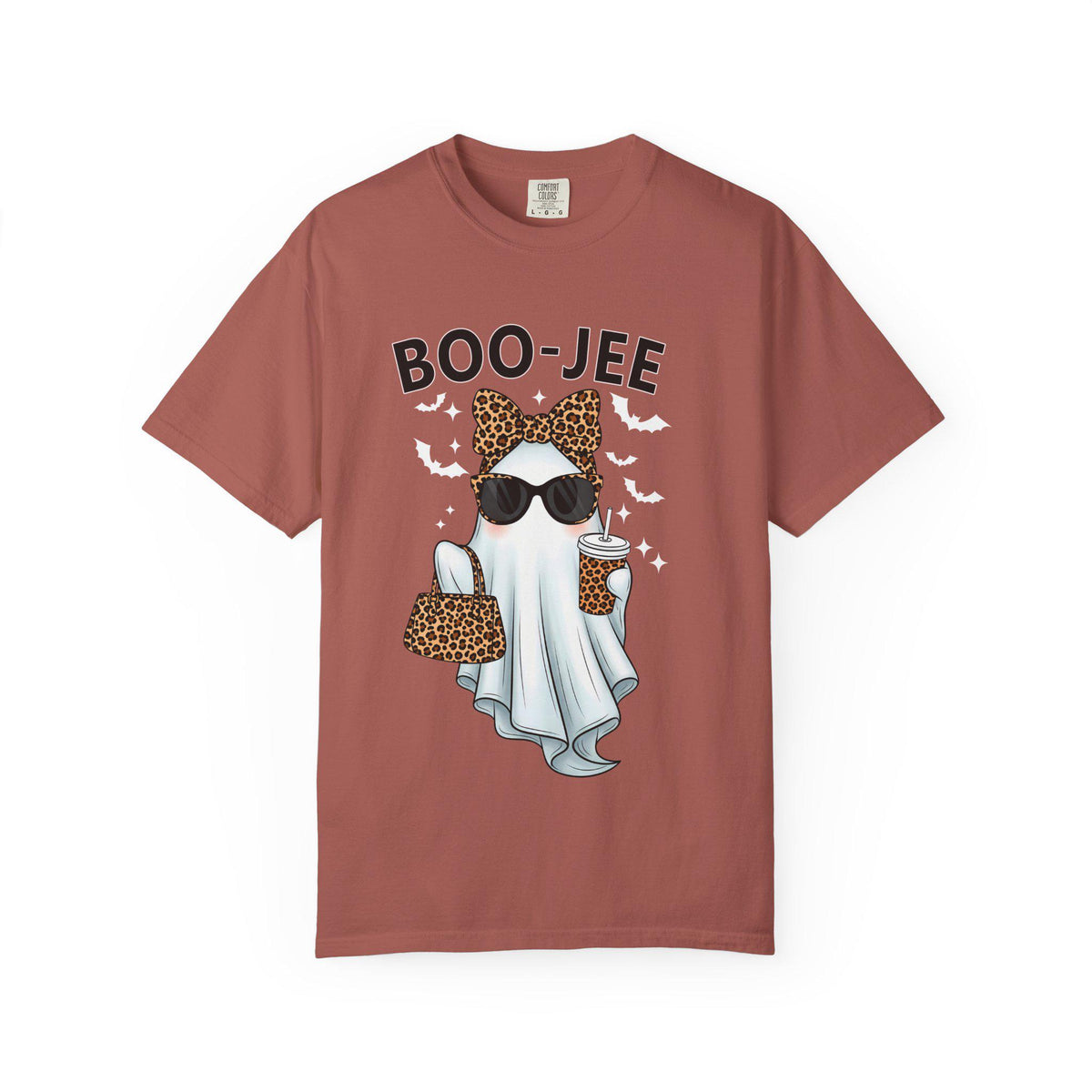 Boo-Jee Ghost T-Shirt: Unisex Garment-Dyed Cotton Halloween Tee
