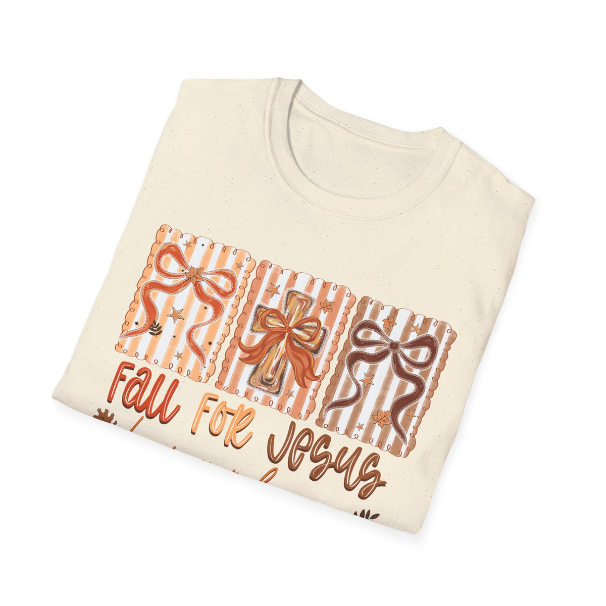 Fall for Jesus Unisex Softstyle T-Shirt | Christian Apparel | Inspirational Shirt | Faith-Based Gift | Religious Clothing