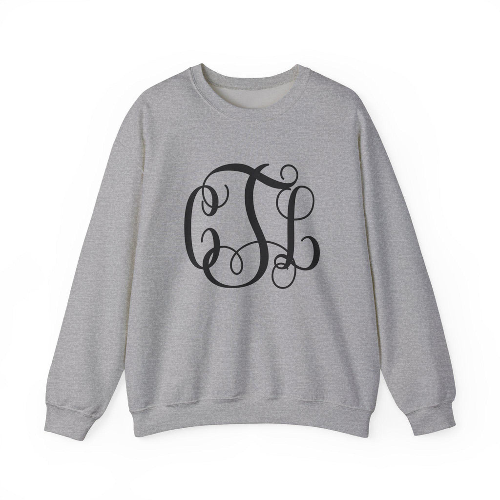 Elegant Personalized Monogram Crewneck Sweatshirt, Custom Sweatshirt, Casual Wear, Gift for Her, Cozy Fashion