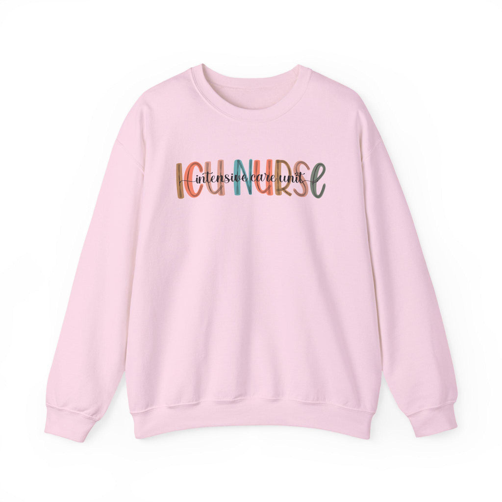 ICU Nurse Sweatshirt, Casual Nurse Gift, Unisex Cozy Crewneck, Comfortable Everyday Wear, Nursing Apparel for Her and Him