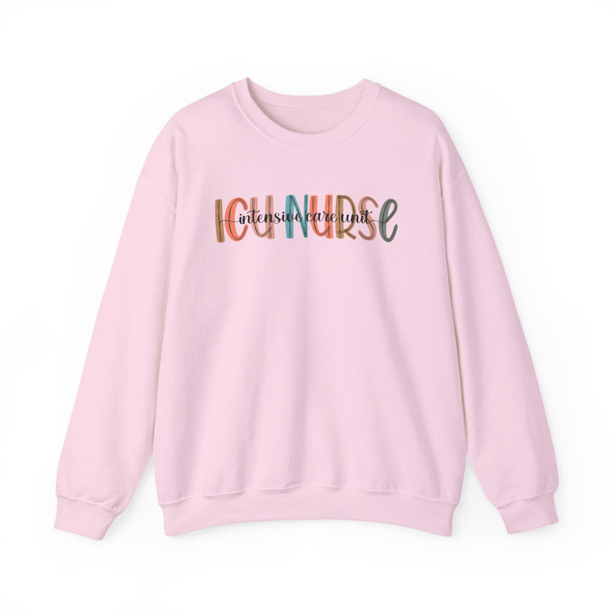 ICU Nurse Sweatshirt, Casual Nurse Gift, Unisex Cozy Crewneck, Comfortable Everyday Wear, Nursing Apparel for Her and Him