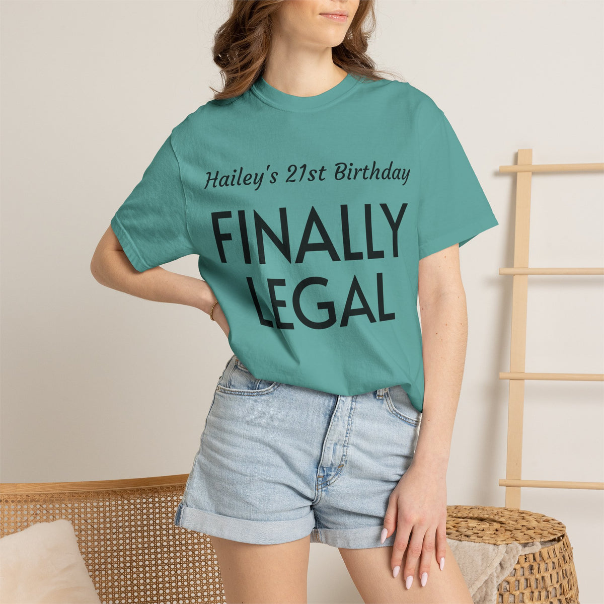 Finally Legal 21st Birthday T-Shirt — Personalized "Hailey's 21st Birthday" Celebration Tee