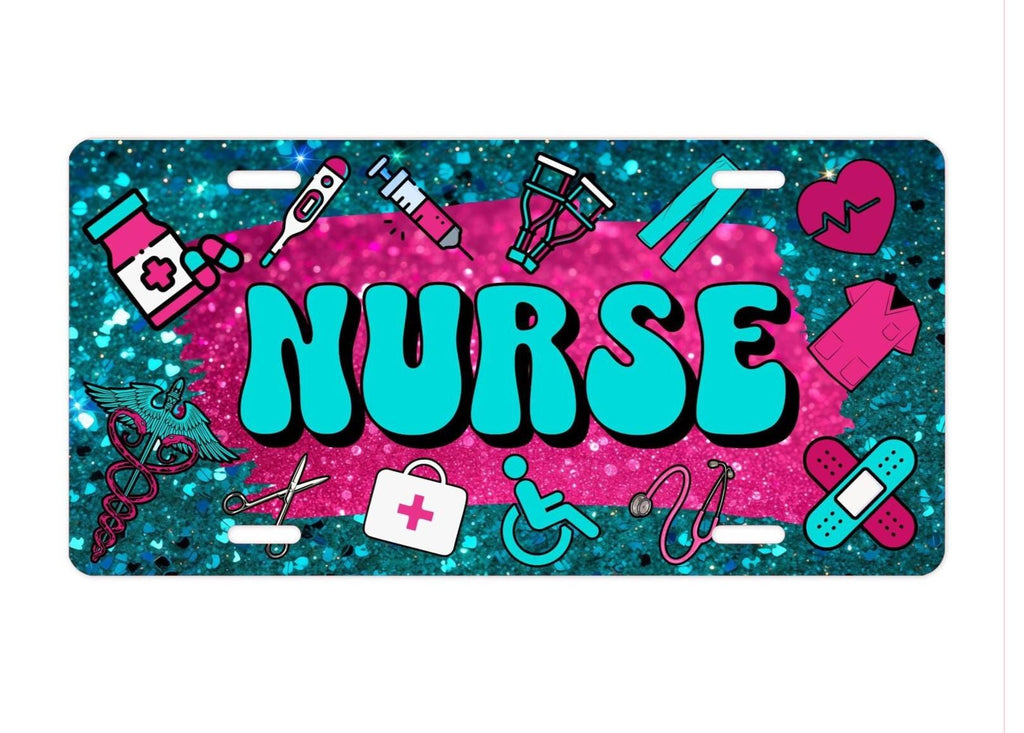 Personalized Nurse License Plate: Medical Car Plate, Healthcare Gift
