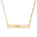 Cutout Cross Bar Necklace (Engraving)