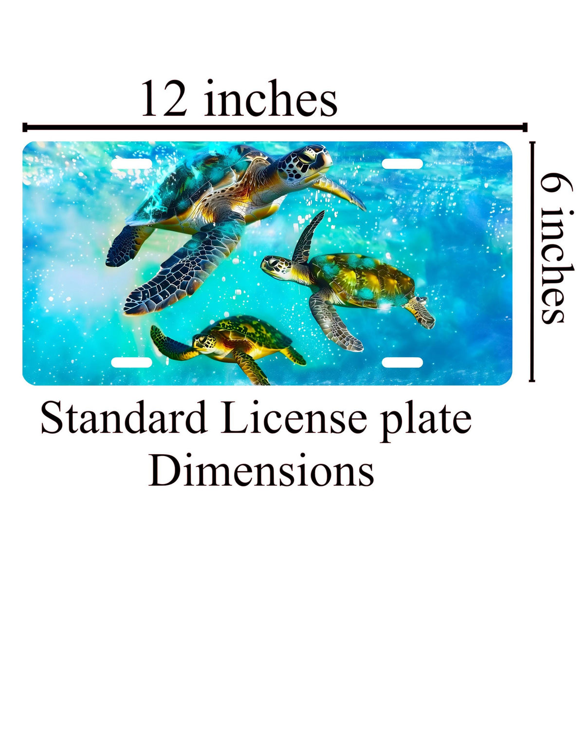 Sea Turtle License Plate: Ocean Car Accessory