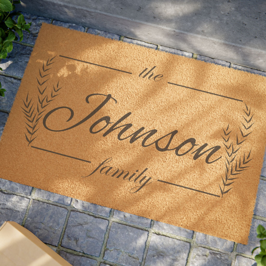 Custom Family Doormat - Personalized Welcome Mat, Housewarming Gift, Front Door Rug, Home Decor, Family Name Doormat