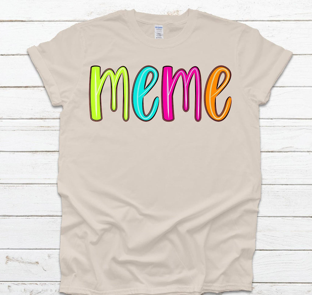 Custom Grandma T-Shirt: Bright Neon Personalized Nana Gift