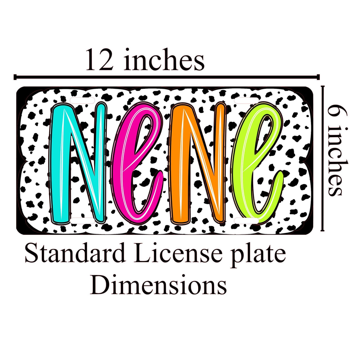 Dalmatian Print Personalized License Plate: Custom Car Accessory