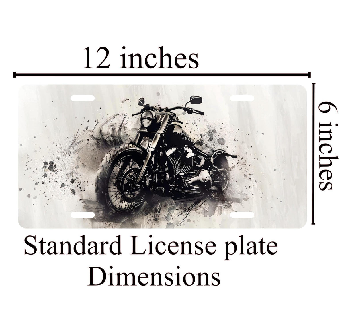 Vintage Style Motorcycle License Plate: Retro Biker Accessory