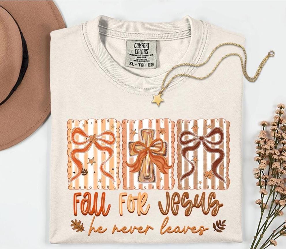 Comfort Colors Fall For Jesus Shirt: Christian Autumn T-Shirt