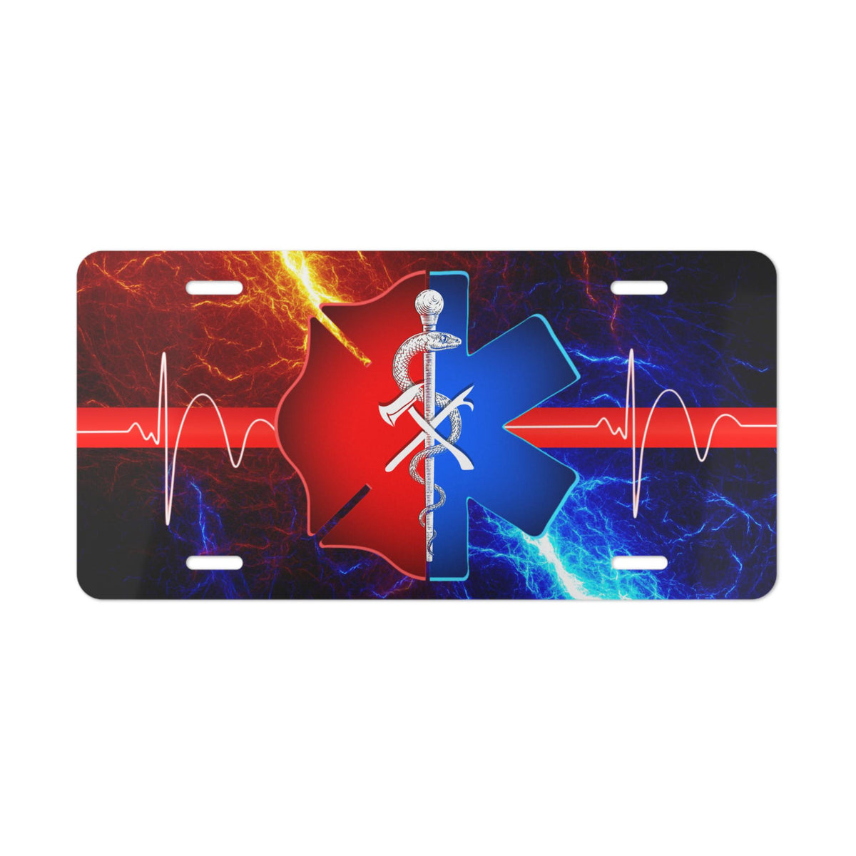Customizable First Responder License Plate: Aluminum Emergency Services Vanity Plate